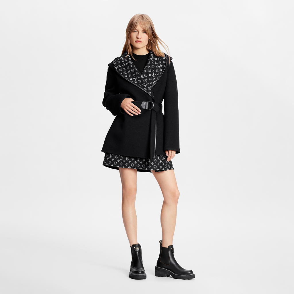 Louis Vuitton Belted Short Wrap Pea Coat